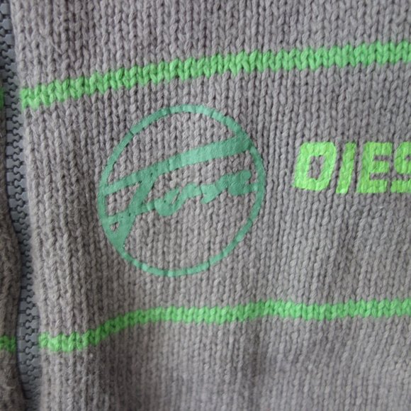 Diesel Official Dieseland Great Testdriver O.R.T. Zip Up Grey Sweater Size L - Picture 5 of 16